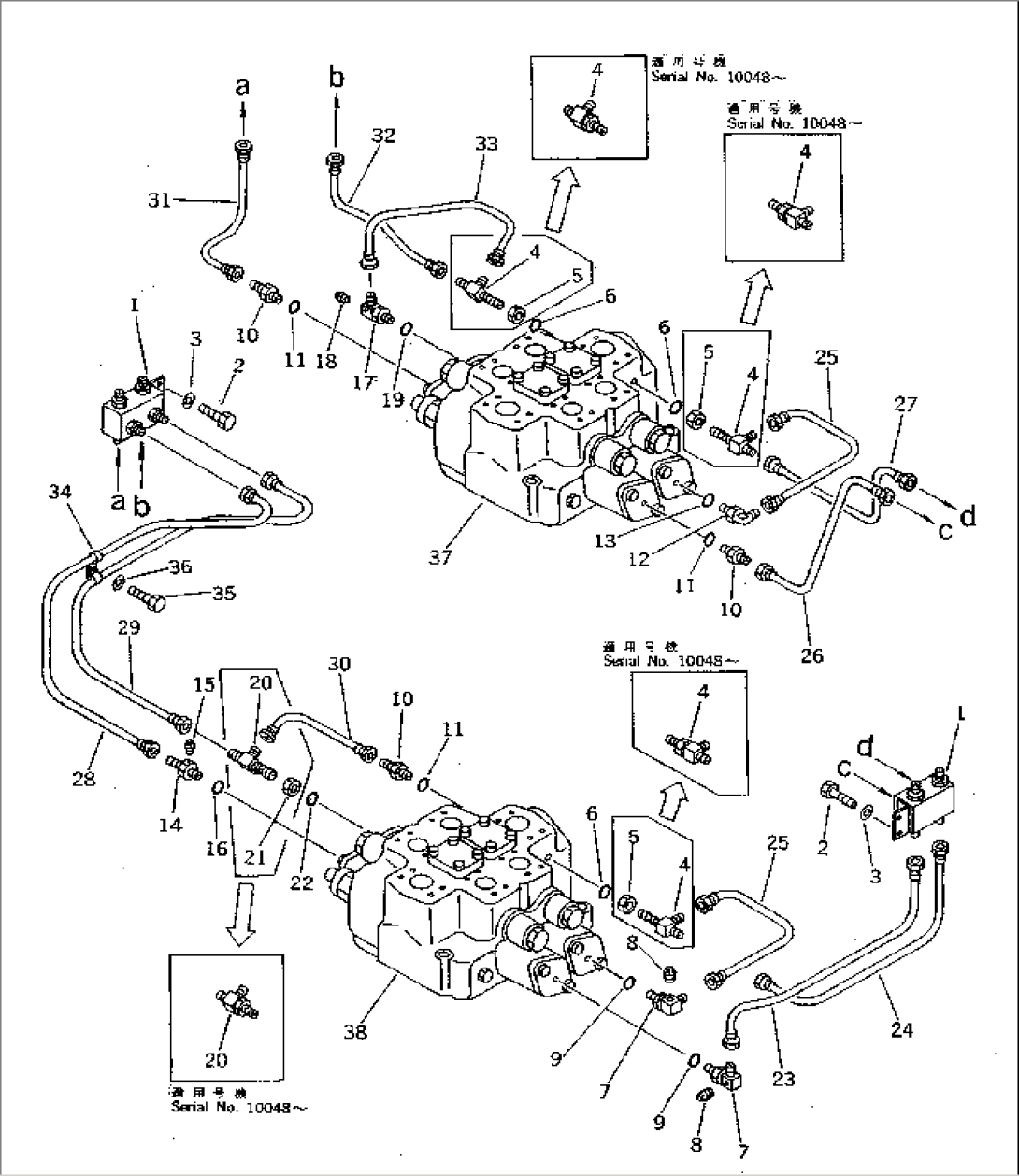 HYDRAULIC PIPING (P.O.C. VALVE LINE 7/7)(#10001-10499)