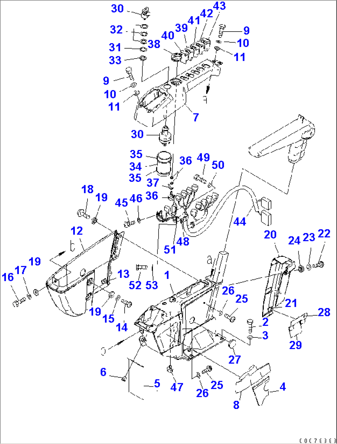 OPERATOR´S CAB (FLOOR) (CONSOLE R.H.) (WITH ROOF WIPER) (DEMOLITION SPEC.) (#K50001-K50188)
