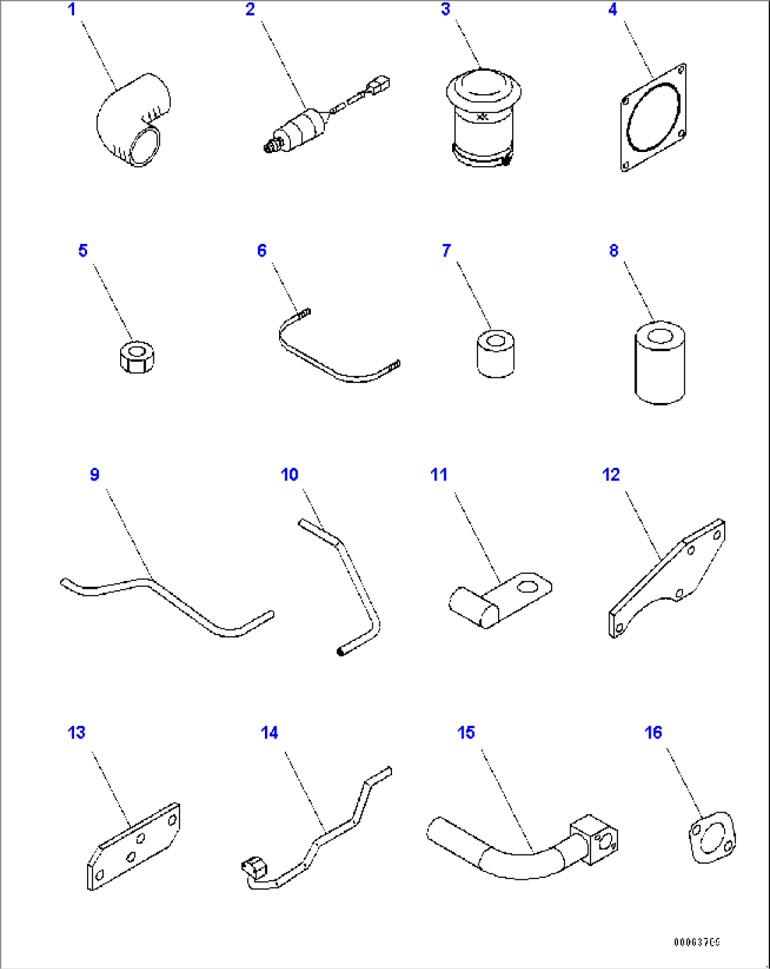 Air Cleaner, Exhaust Muffler Related Parts (#502033-)
