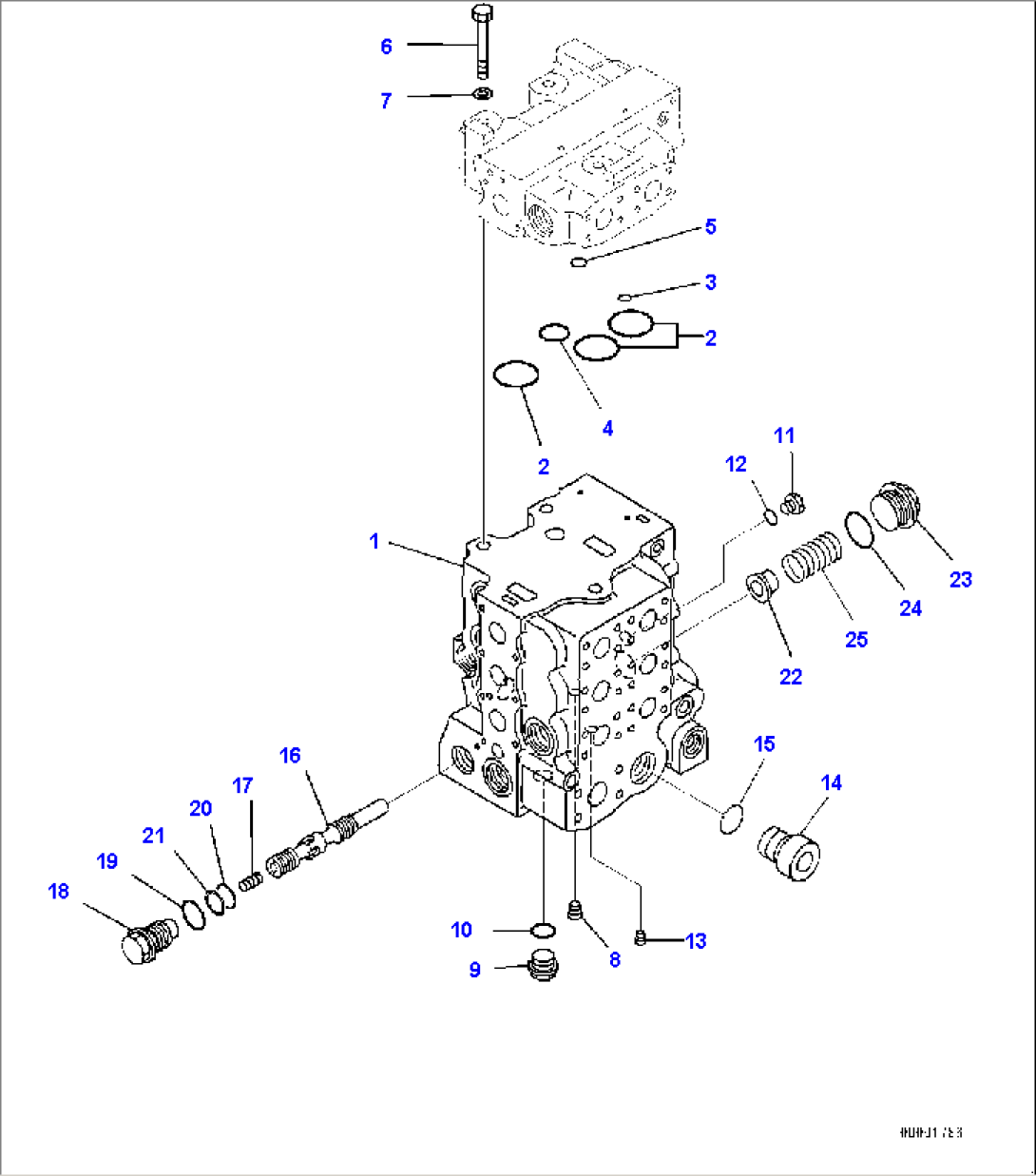 Fender, Control Valve, 4-Spool (1/8) (#22001-)