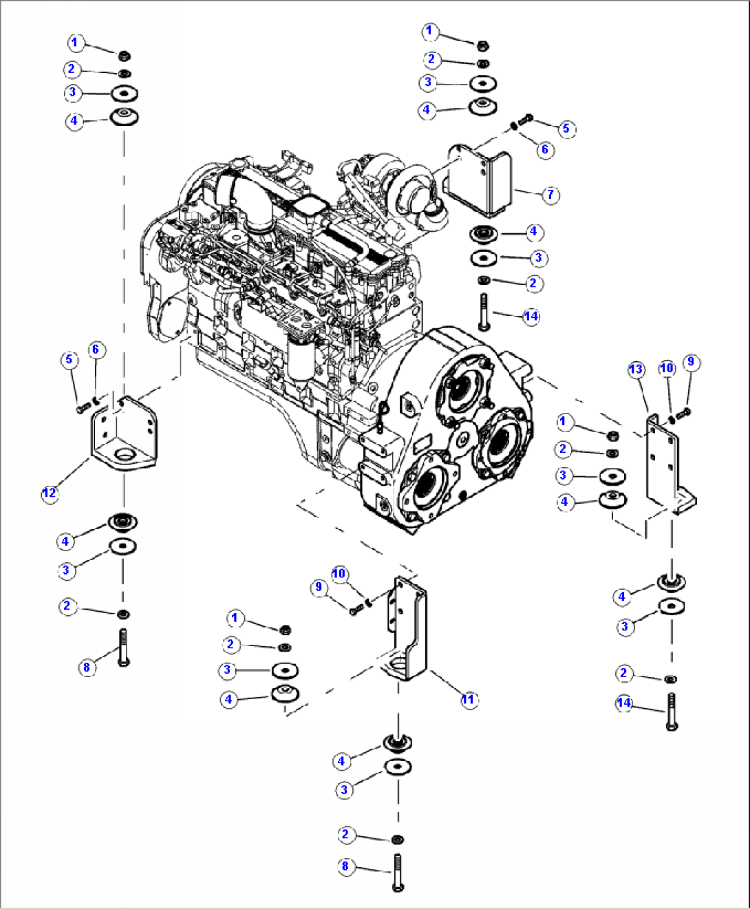 B0100-01A0 ENGINE MOUNTING