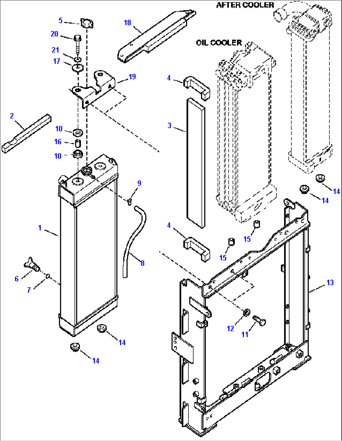 C0100-01B0 RADIATOR WIDE CORE (WASTER HANDLER SPEC.)