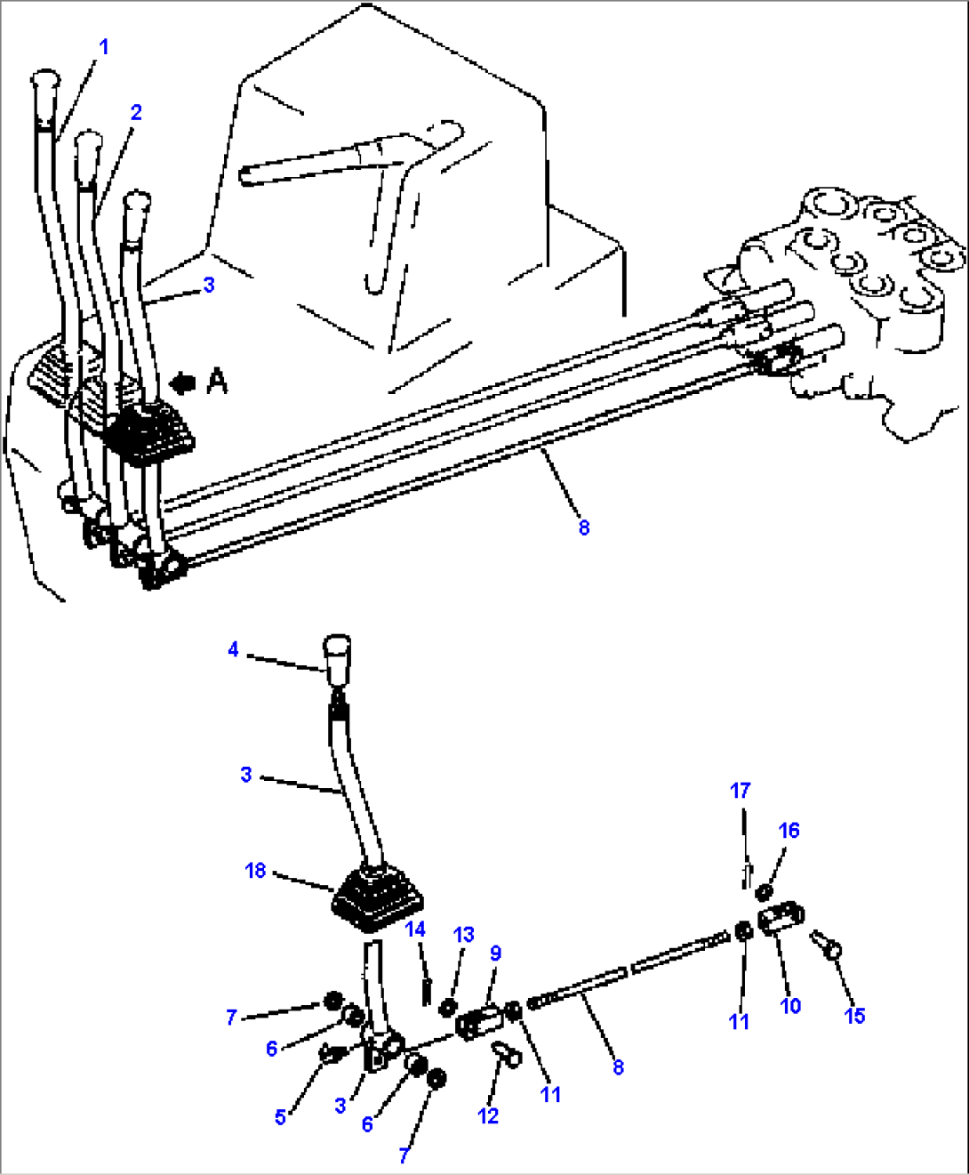 ATTACHMENT CONTROL LEVER