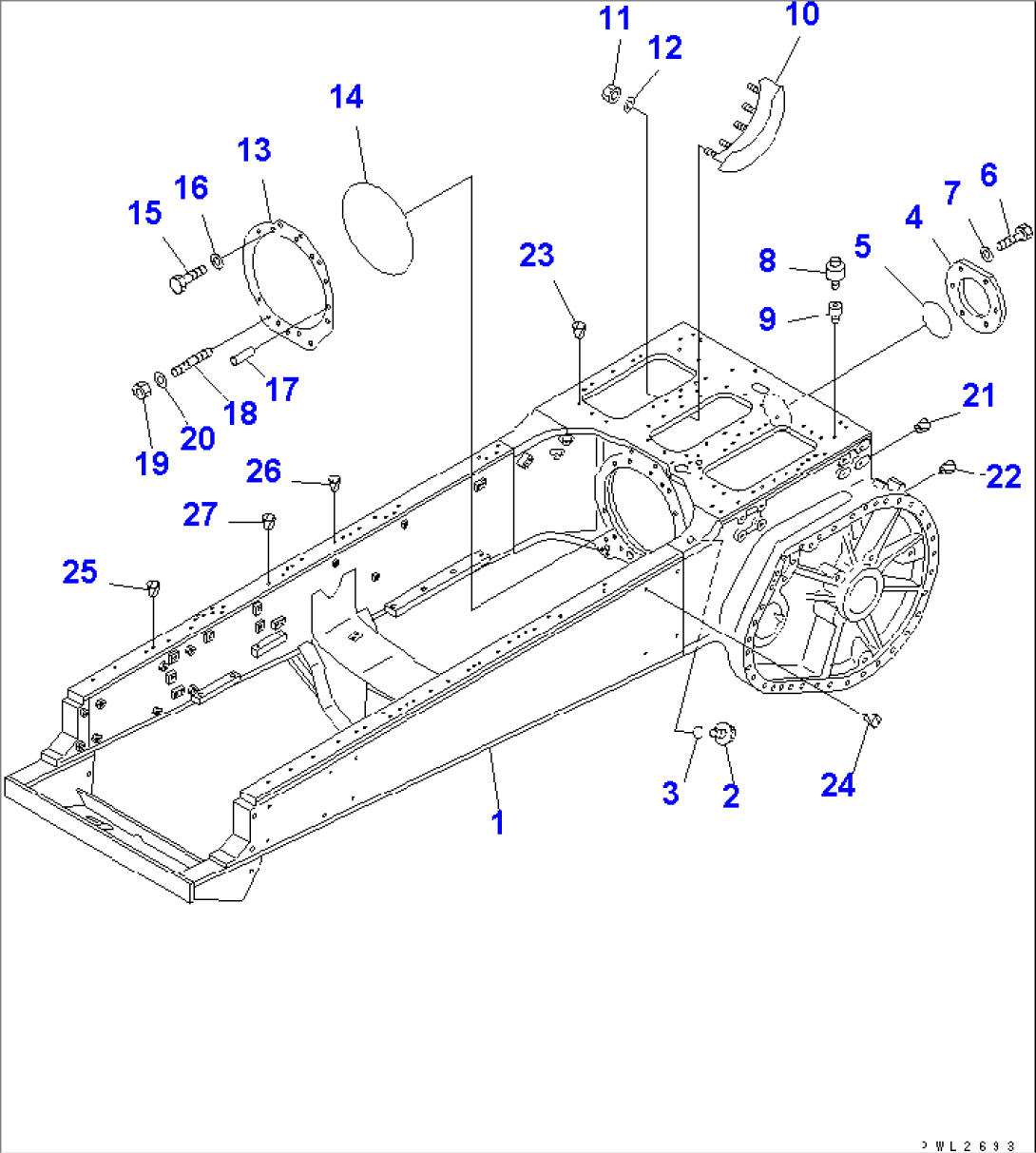 STEERING CASE AND MAIN FRAME