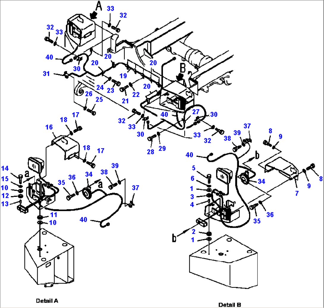 M3410-02A0 HEAD LAMP BRACKET AND MOUNTING