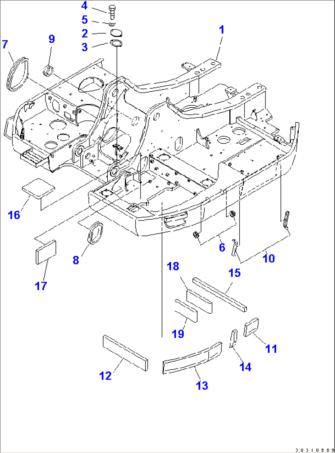 REVOLVING FRAME (1 ACTUATOR)(#20001-)