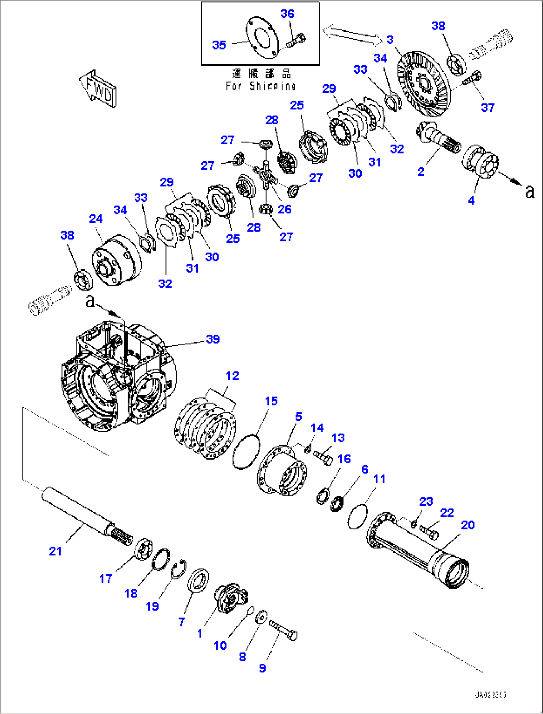 Front Axle, Differential (#77834-)