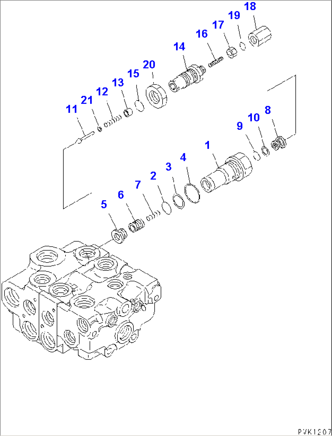 MAIN VALVE (FOR DUMP AND SWING) (3/4)(#1218-)