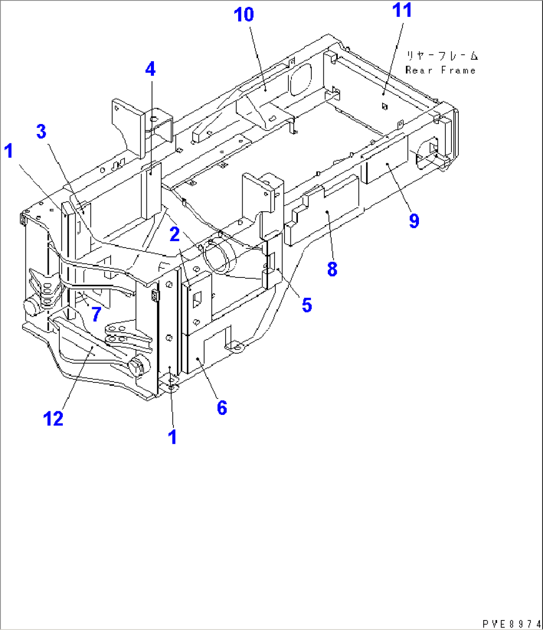 REAR FRAME (NOISE ABATEMENT PARTS) (SUPER SILENT SPECIAL SPEC.)