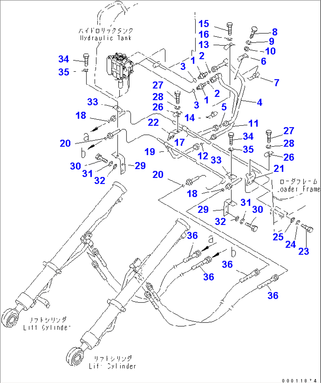 LIFT CYLINDER LINE (FOR ANGLE)