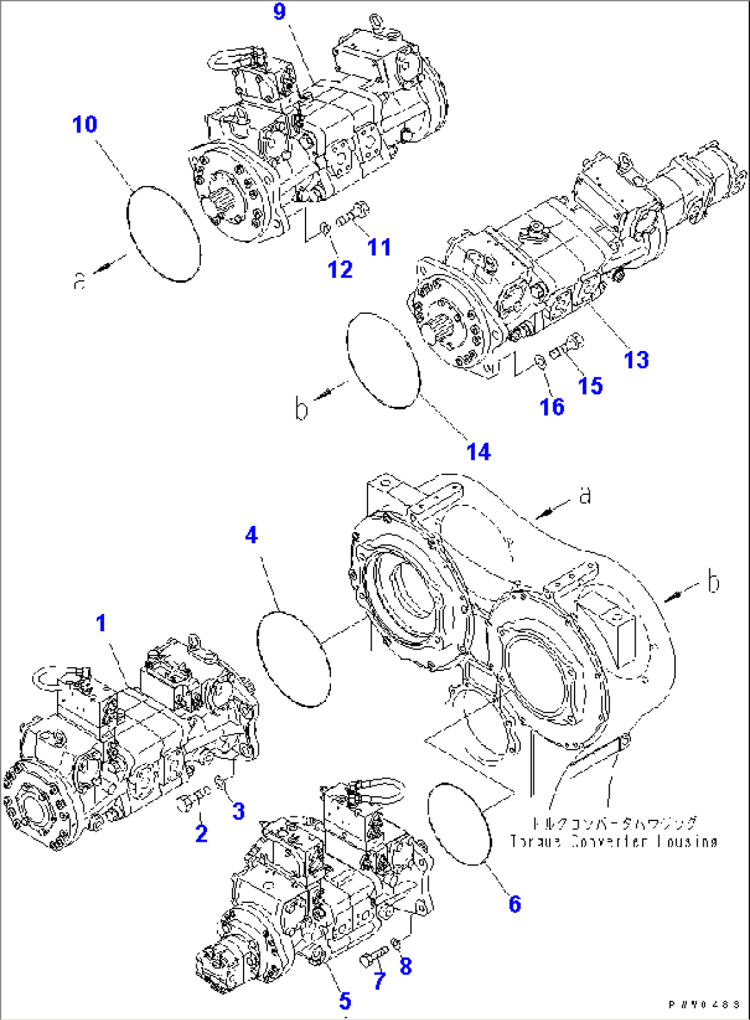 HYDRAULIC PUMP (PUMP AND MOUNTING PARTS)