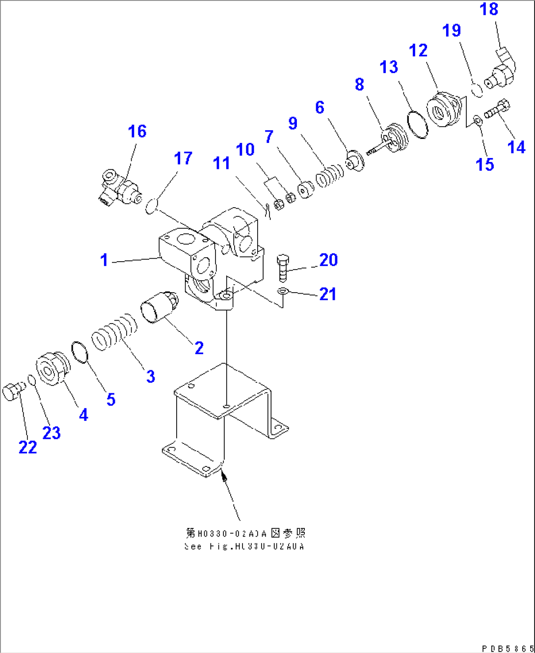 RETURN LINE (BLOCK) (1 ACTUATOR) ( DEMOLITION SPEC.)