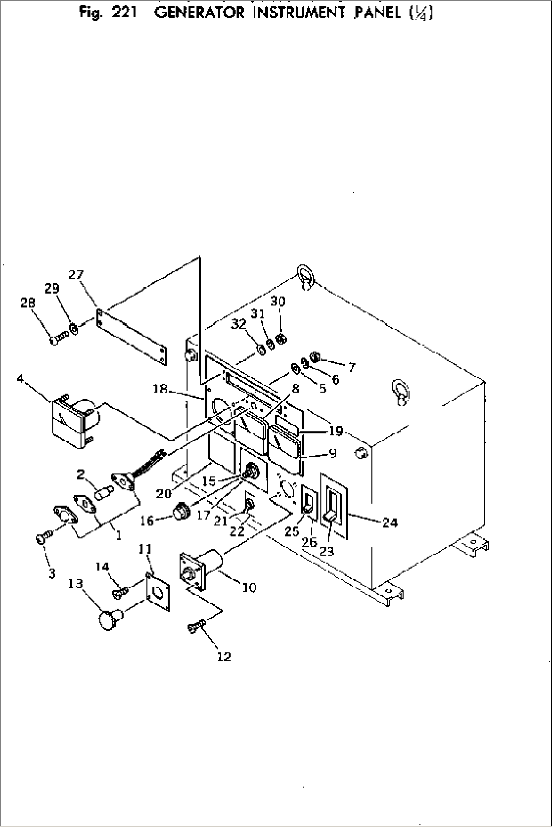 GENERATOR INSTRUMENT PANEL (1/4)