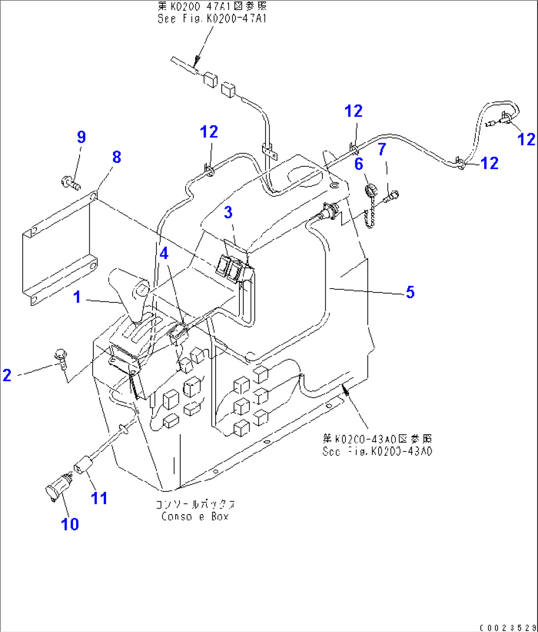 FLOOR (ELECTRICAL SYSTEM¤ FOR CONSOLE BOX) (WITH REAR MONITOR)