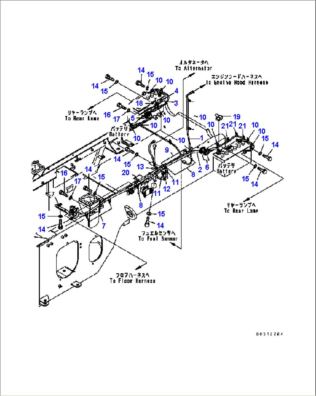 REAR HARNESS (1/4) (MAIN HARNESS)