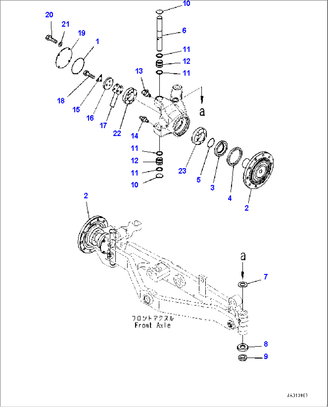 Front Axle, Pin (#26001-)