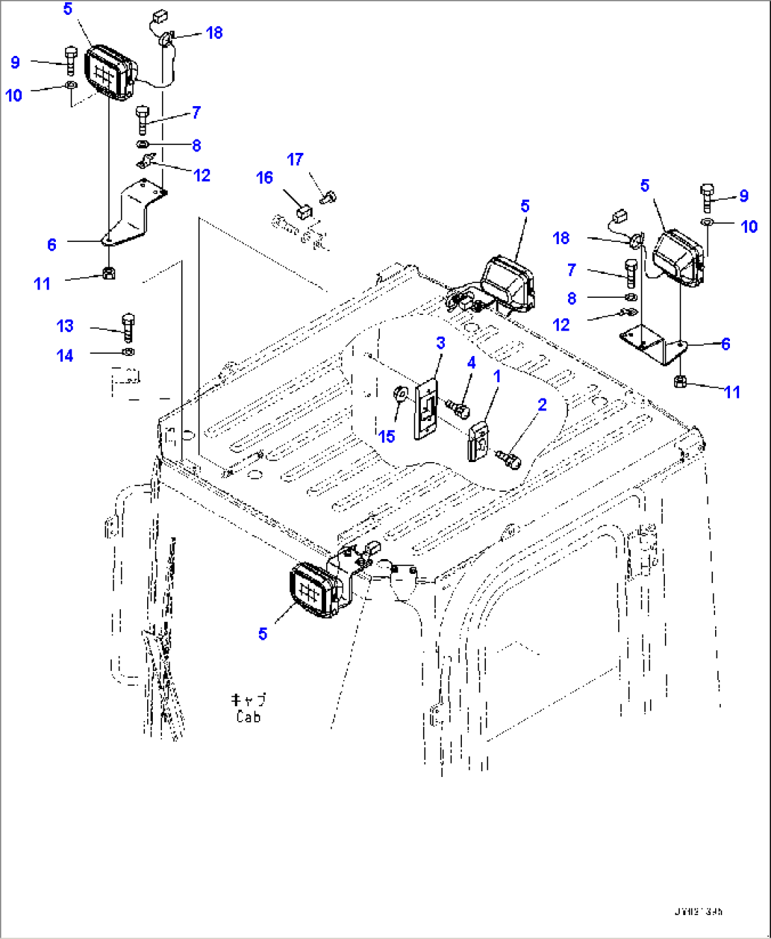 Cab, Room Lamp and Working Lamp (#61192-)