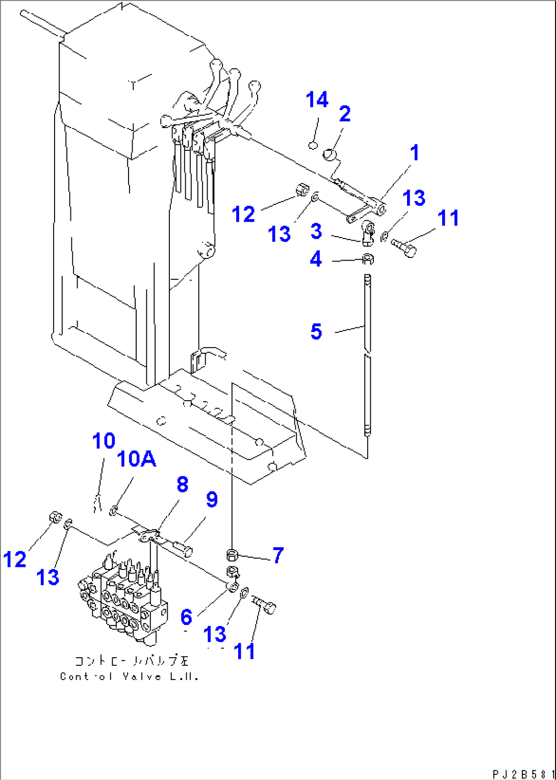 FRONT BLADE (CONTROL LEVER¤ L.H.)(#60001-60146)