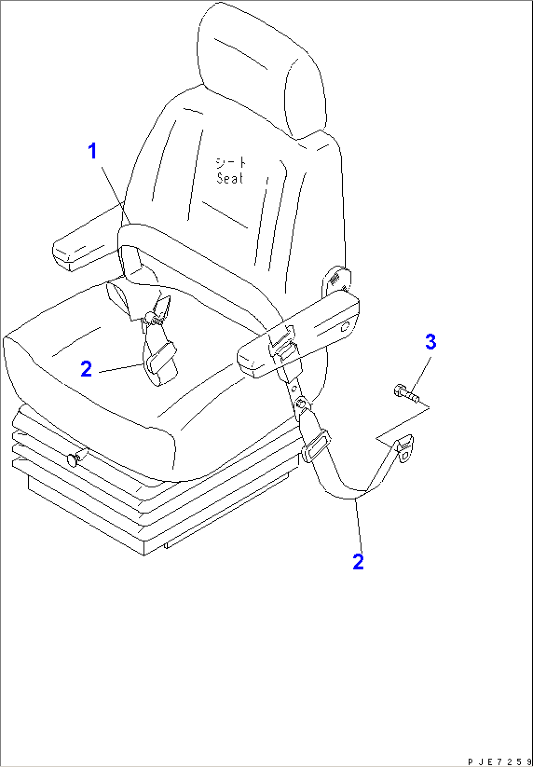SEAT BELT (BELT WIDTH¤ 78MM) (WIND UP TYPE)(#52001-)