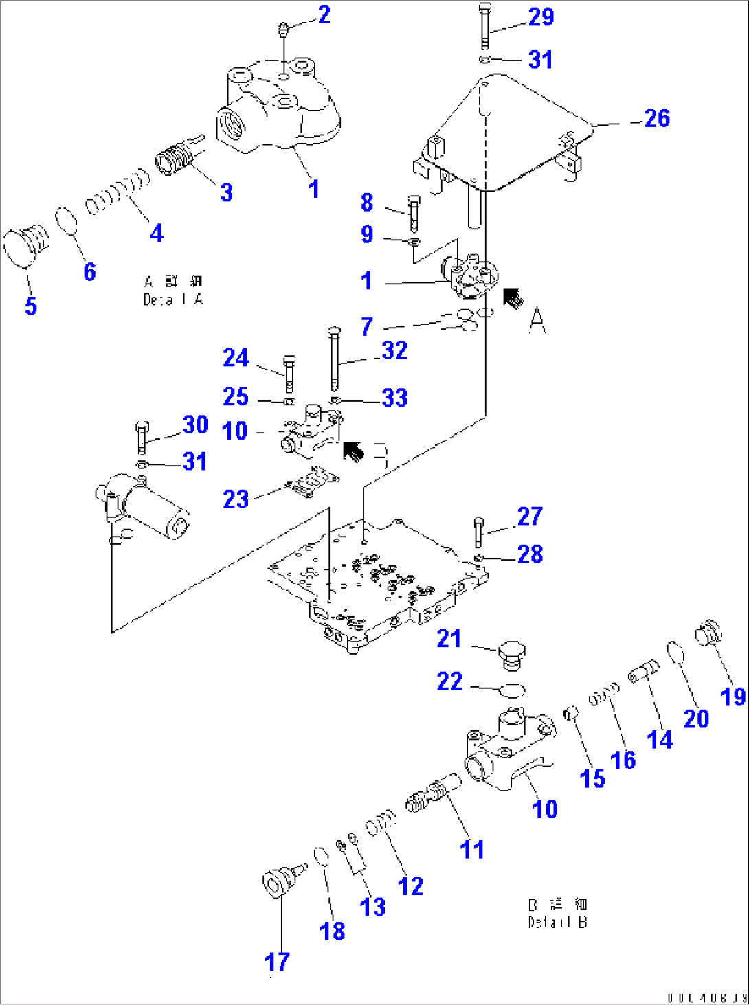 TRANSMISSION CONTROL VALVE (2/2)(#30001-)