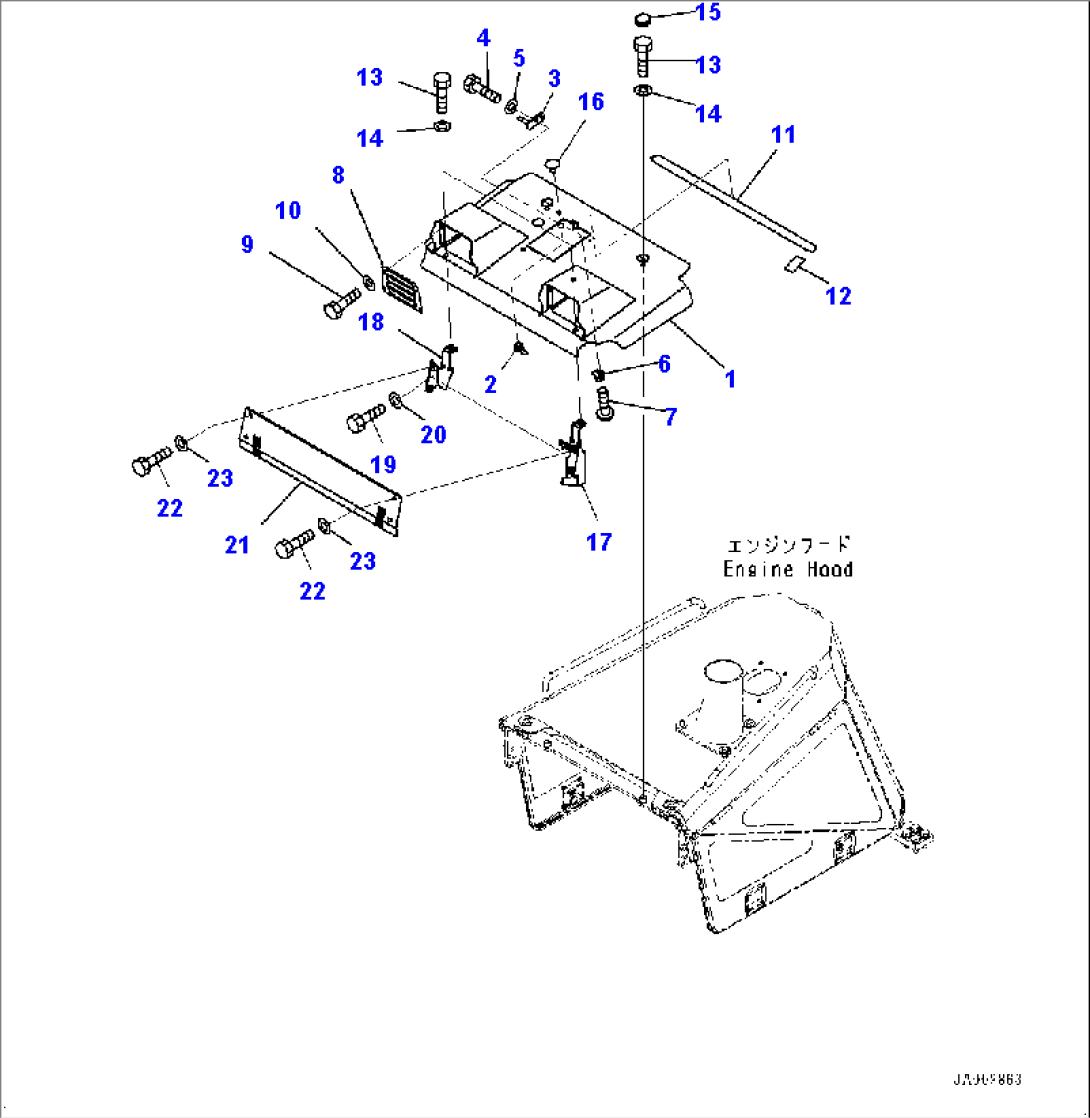 Front Guard Group, Radiator Cover (#80001-81618)