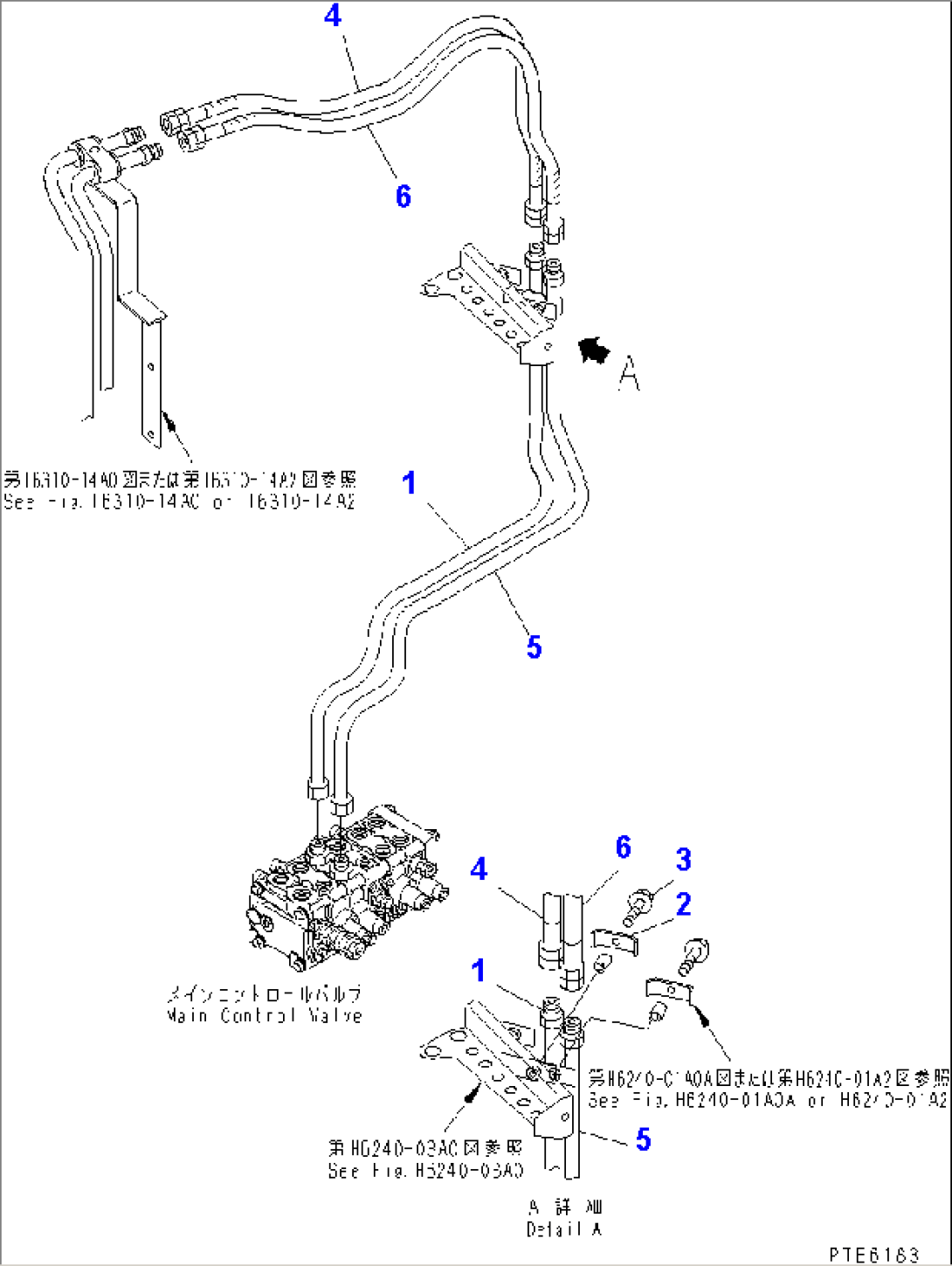 WINCH HYDRAULIC LINE (MOTOR LINE) (SUB WINCH MOTOR)(#10301-)