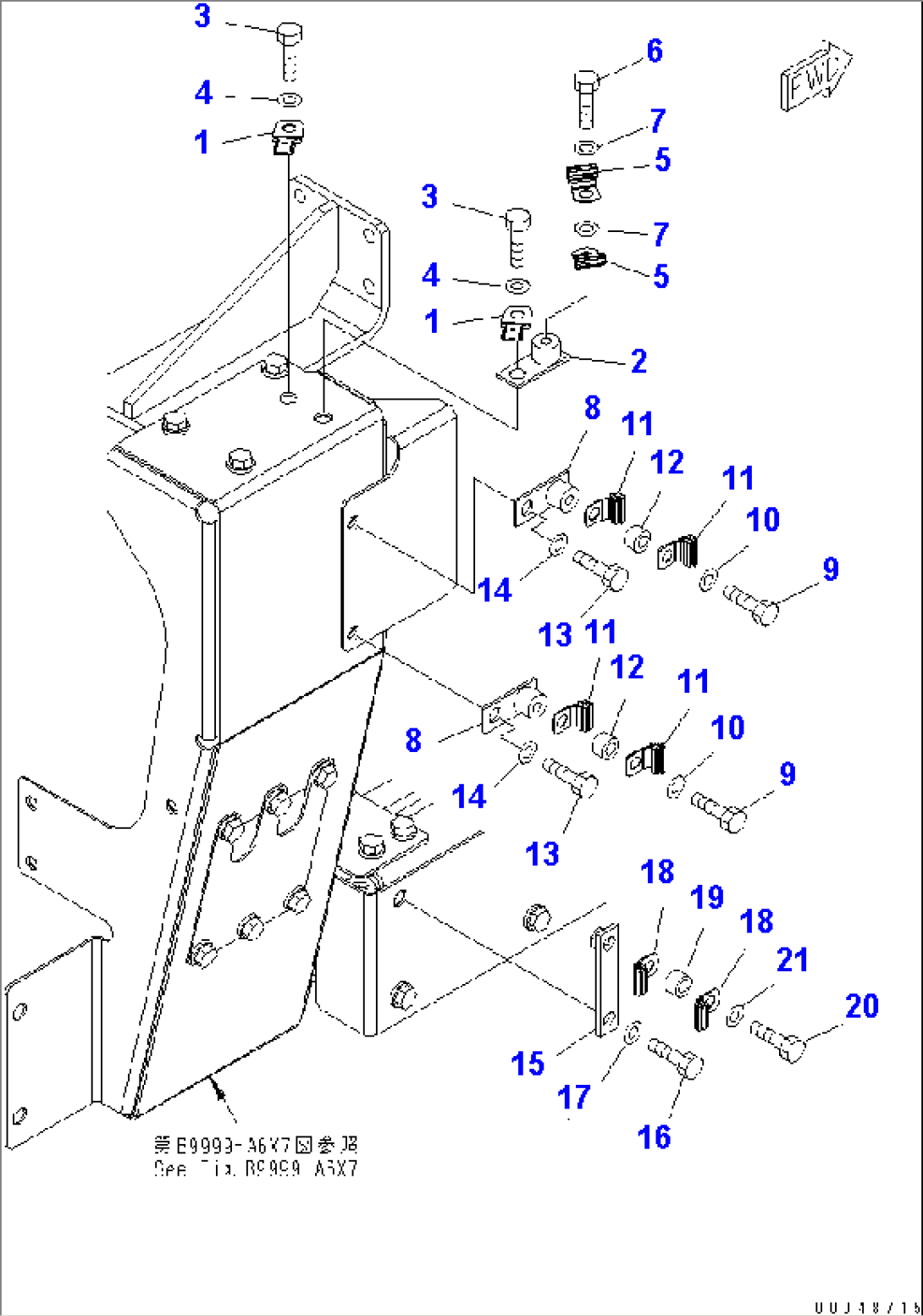 EXHAUST TEMPERATURE SENSOR MOUNTING (PM-CLINIC SPEC.)(#610272-612066)