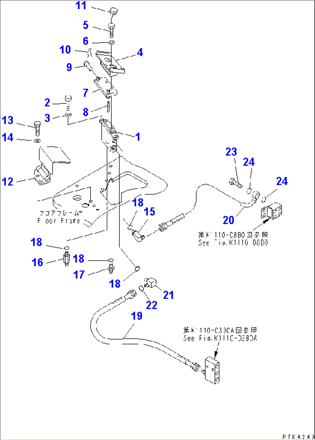 FLOOR FRAME (ATTACHMENT CONTROL)