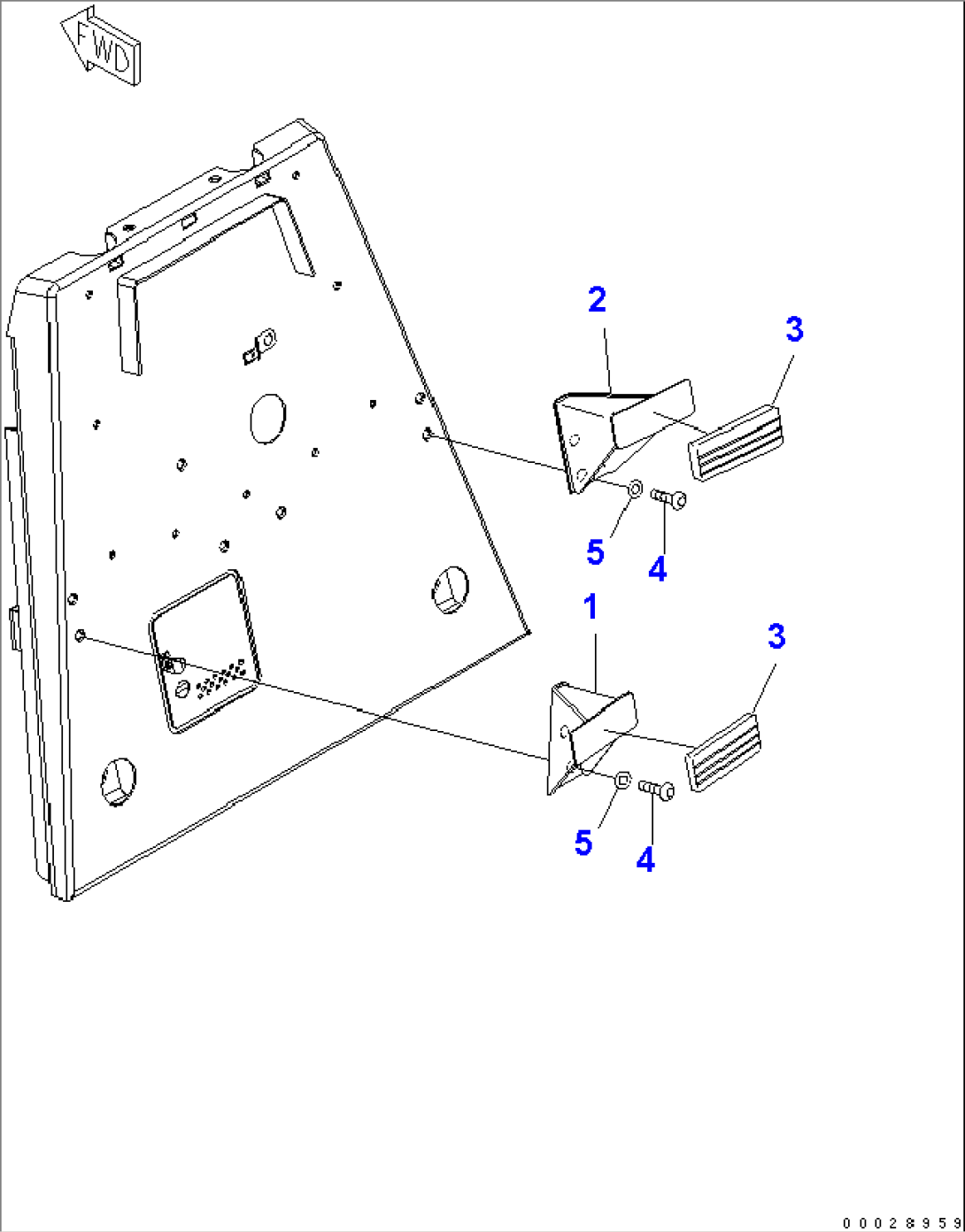 HIGH MOUNT FOOT REST (WITHOUT CAB)