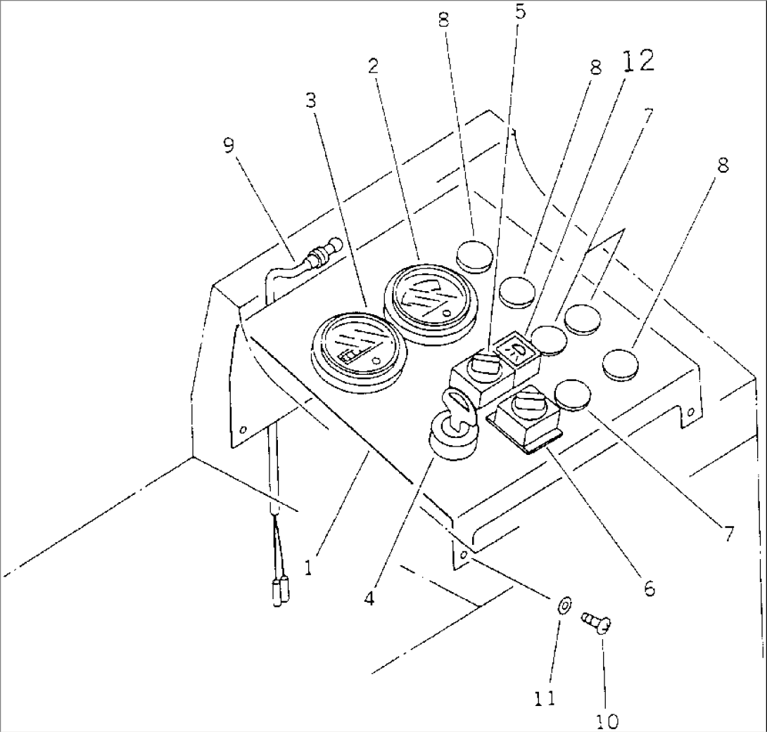 INSTRUMENT PANEL (WITH WORK LAMP)