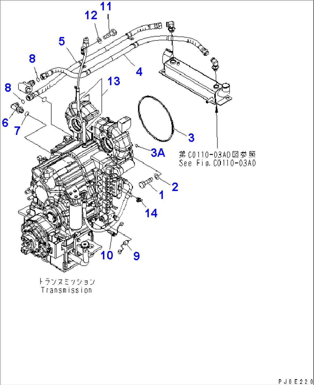 TORQUE CONVERTER AND TRANSMISSION (MOUNTING BRACKET) (WITH LOCK-UP) (EMERGENCY STEERING LESS)