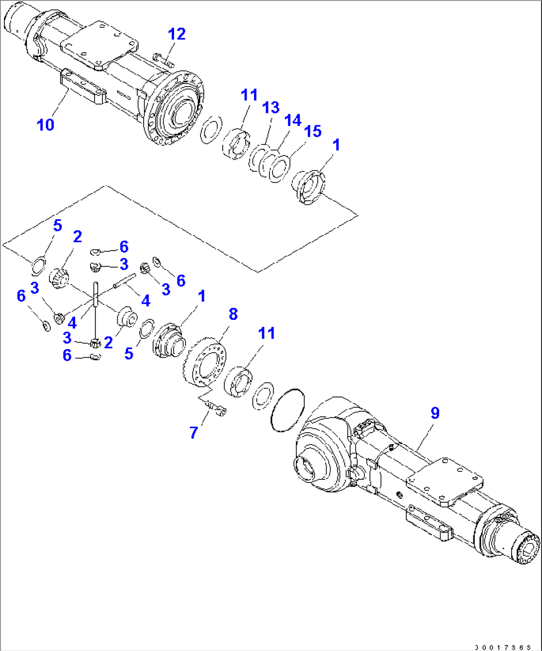 REAR AXLE (2/4) (2.75M WIDTH)