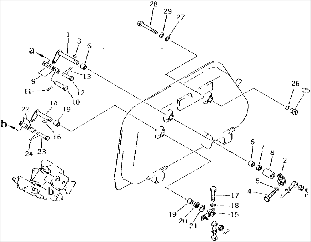 HYDRAULIC TANK AND VALVE (2/4) (FOR STRAIGHT TILT DOZER) (FOR MECHANICAL ANGLE POWER TILT DOZER)