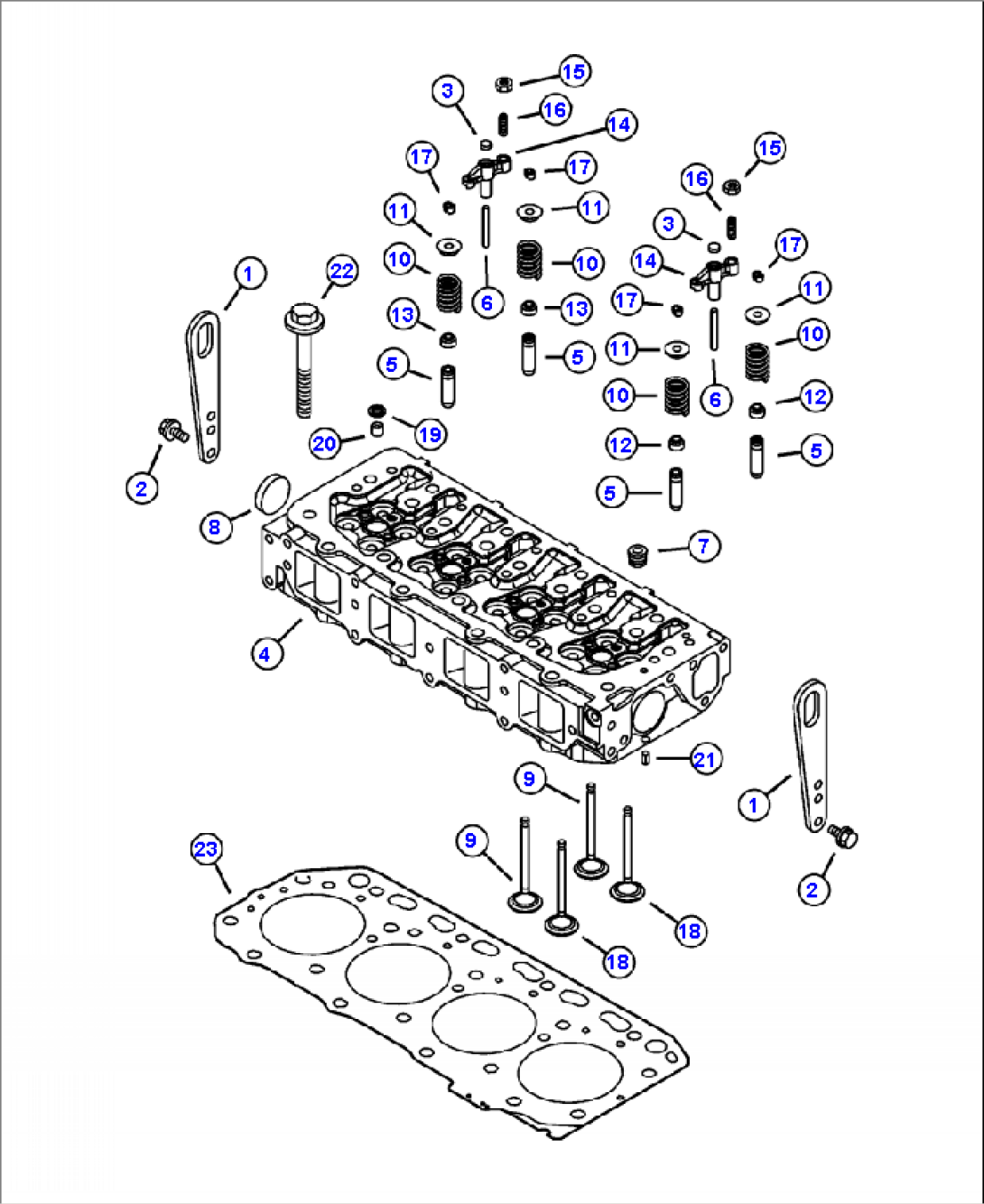 A0010-0100 CYLINDER HEAD AND VALVES
