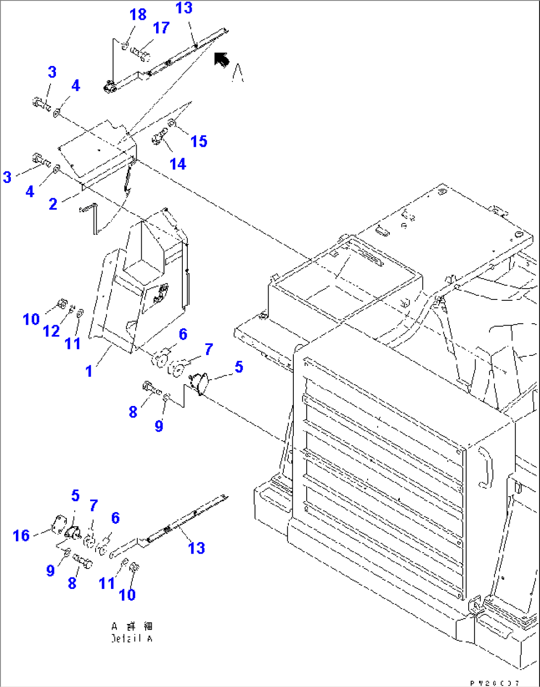 ENGINE SIDE COVER (2/3) (4WD SPEC.)