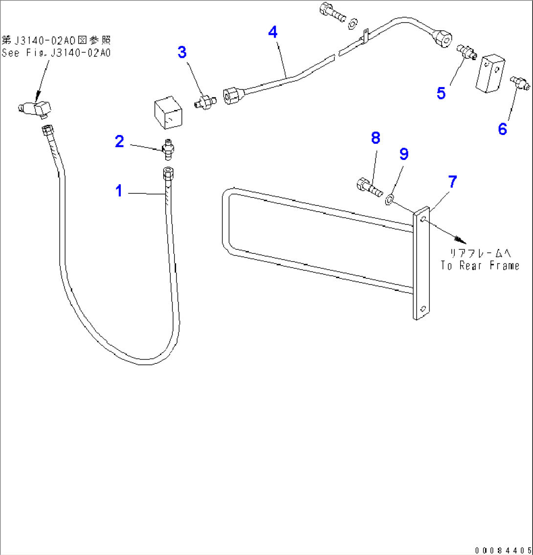 HITCH FRAME (REMOTE GREASE)(#2462-)