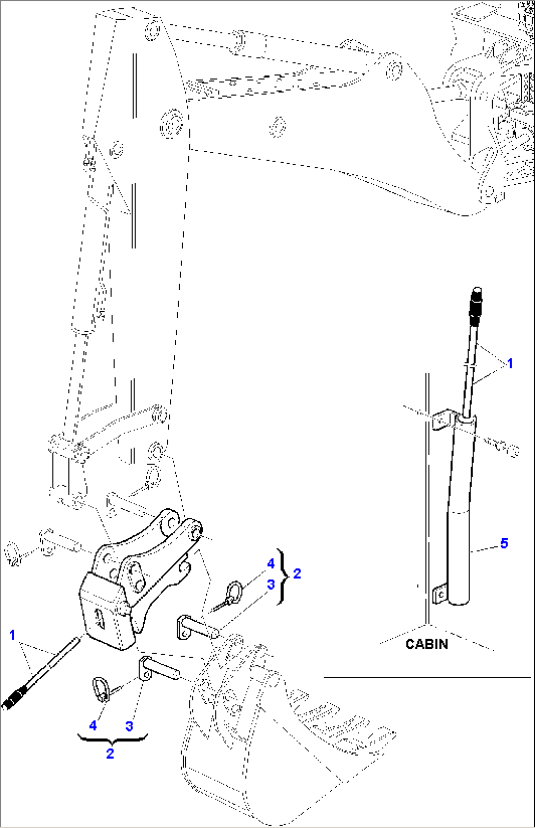 QUICK MECHANICAL COUPLING FOR BUCKET (MILLER) (OPTIONAL)