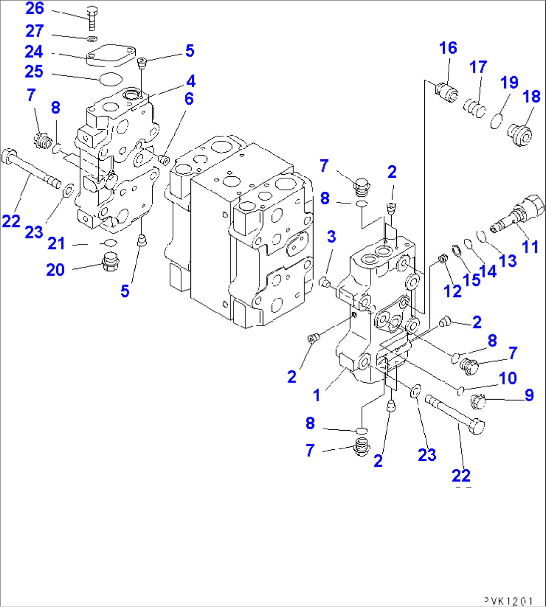 MAIN VALVE (FOR TRAVEL) (3/6)(#1254-)