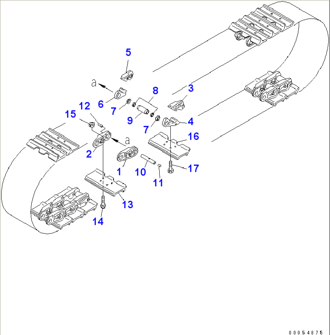 TRACK SHOE (LUBRICATE TYPE) (SINGLE GROUSER) (560MM WIDE) (WITH A.R. BUSHING)(#65690-)