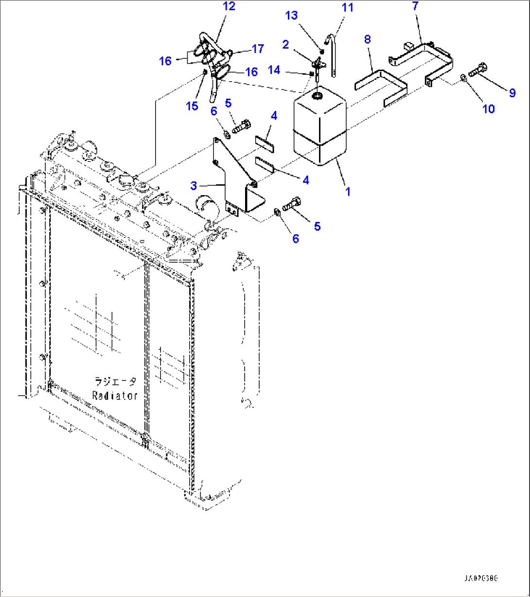 Radiator, Window Washer Tank (#80001-)
