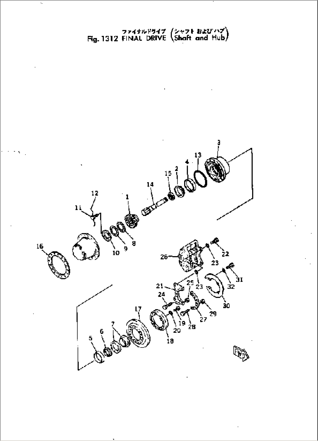 FINAL DRIVE (SHAFT AND HUB)(#3-)