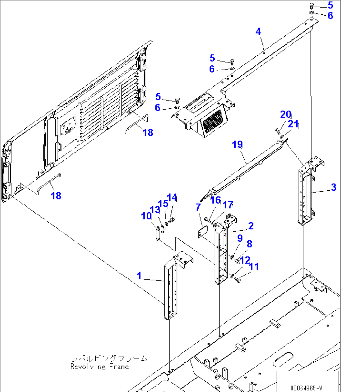 RIGHT SIDE DOOR (MACHINE CAB) (1/3)(#70001-)
