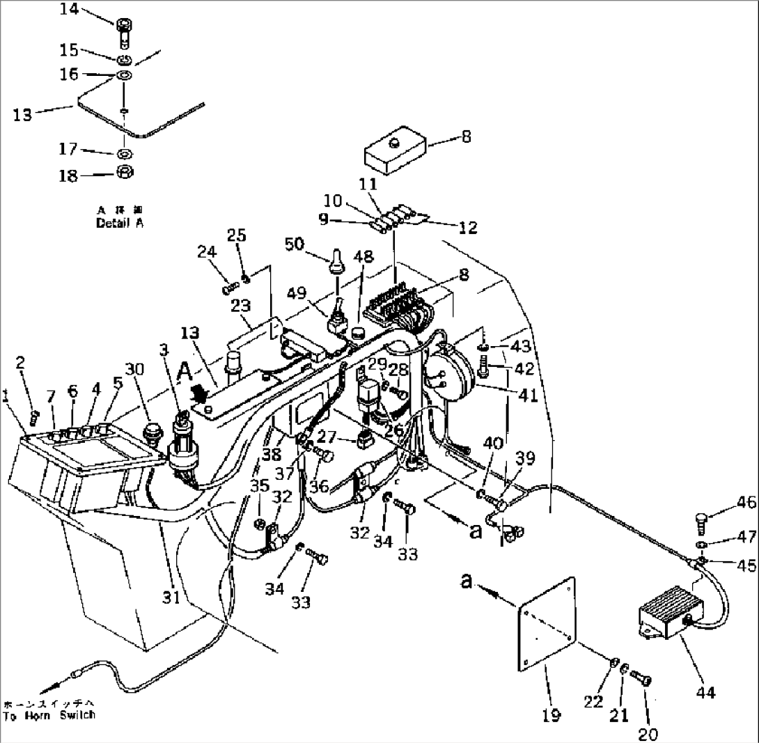 INSTRUMENT PANEL (FOR LONG LEVER CONTROL)(WITHOUT AUTO DECEL.) (WITHOUT SWING MECHANICAL BRAKE)(#12001-12199)