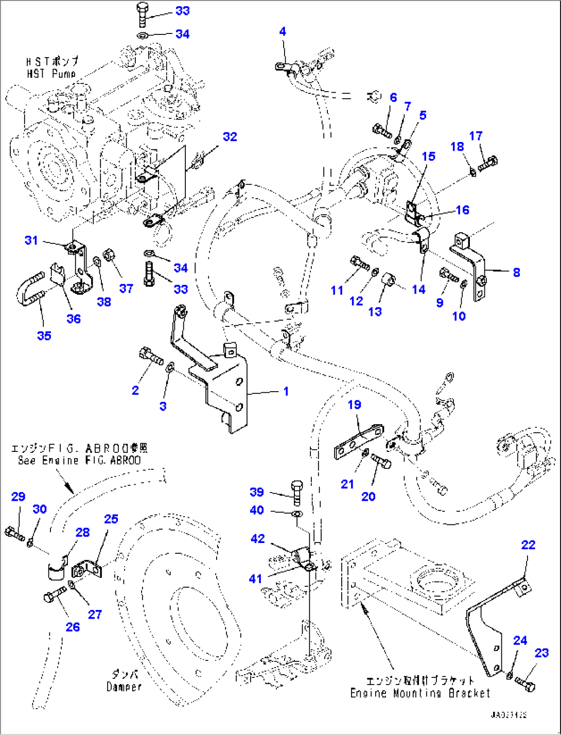 Engine Wiring Harness, Bracket (#73033-)