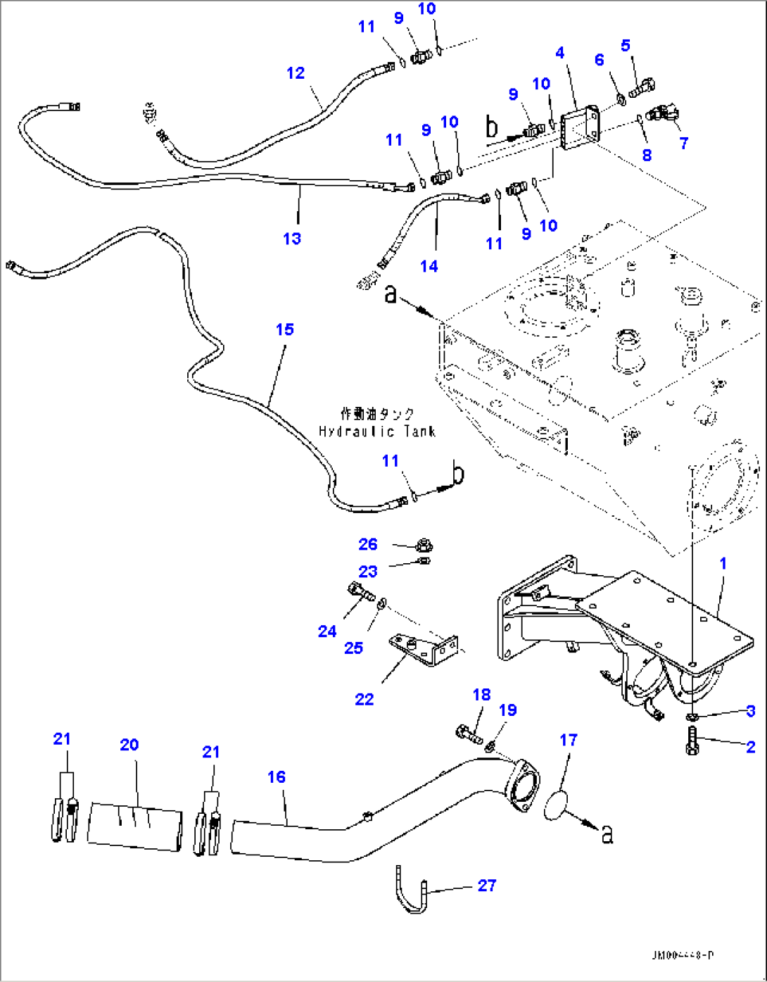 Hydraulic Tank, Piping (2/3) (#10001-)