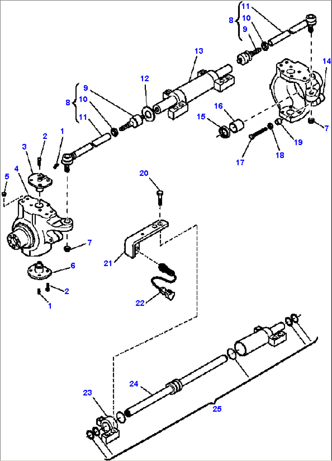 FIG. F3405-03A0 FRONT AXLE (4WD) - STEERING ARM