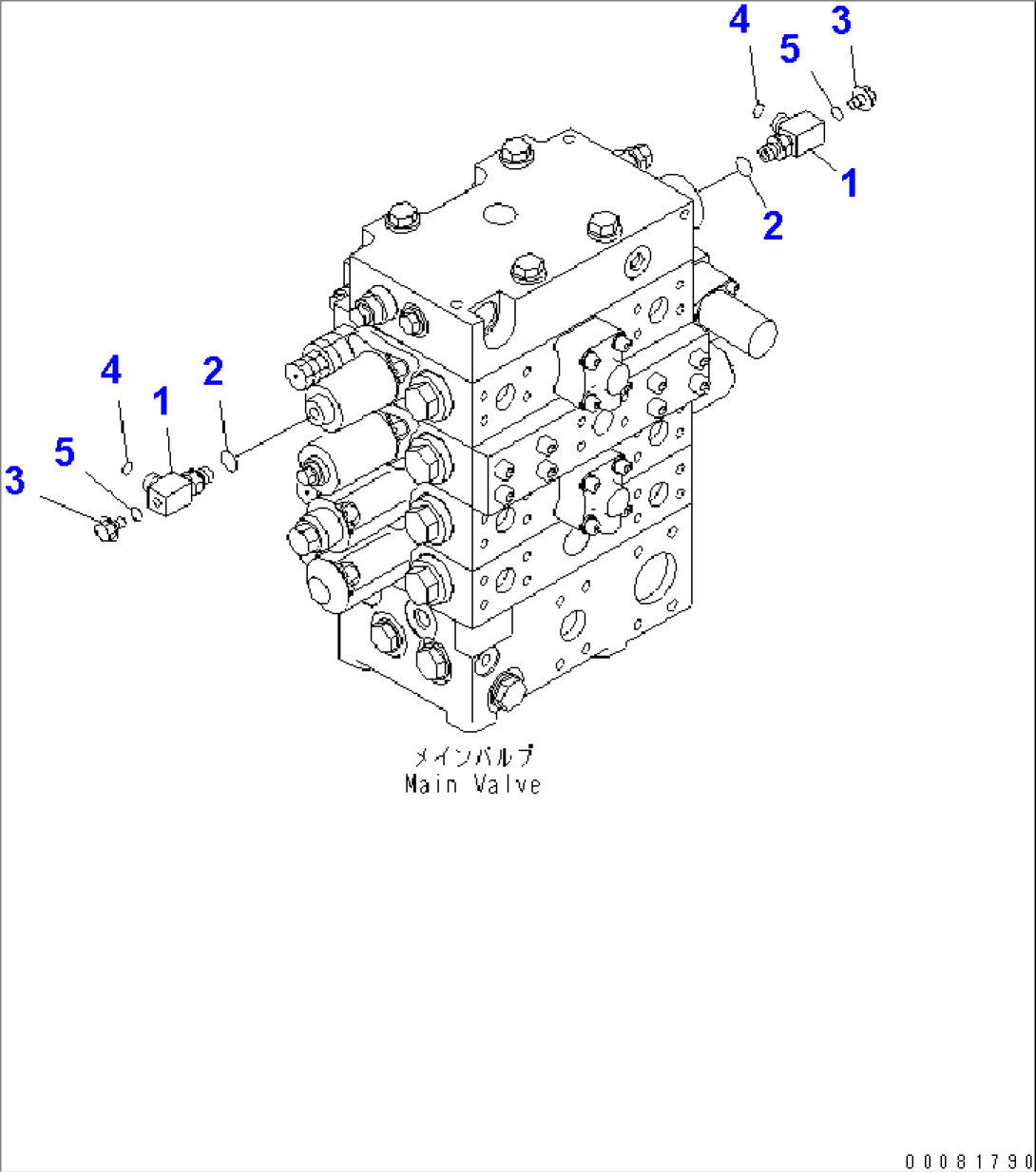 MAIN VALVE (ELBOW) (WITH 3-SPOOL VALVE)(#85001-)