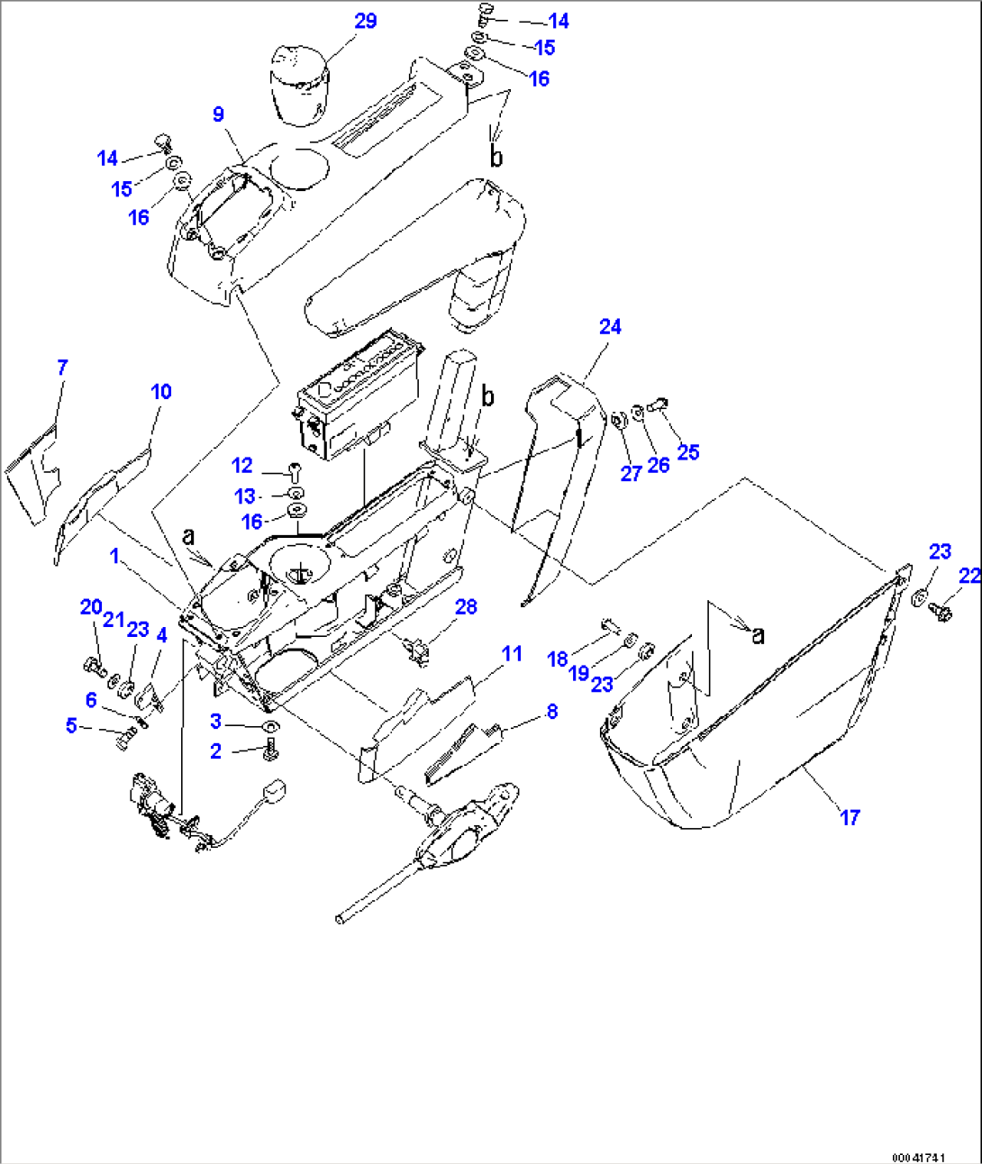 FLOOR FRAME (CONSOLE BOX, L.H.)
