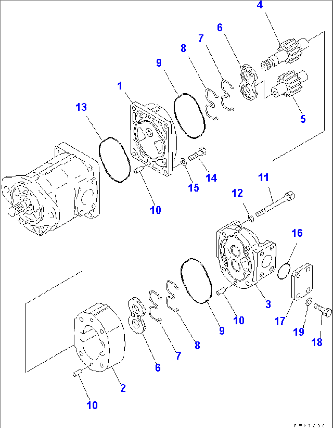 HYDRAULIC PUMP (POWER LINE) (2/2)(#65579-)