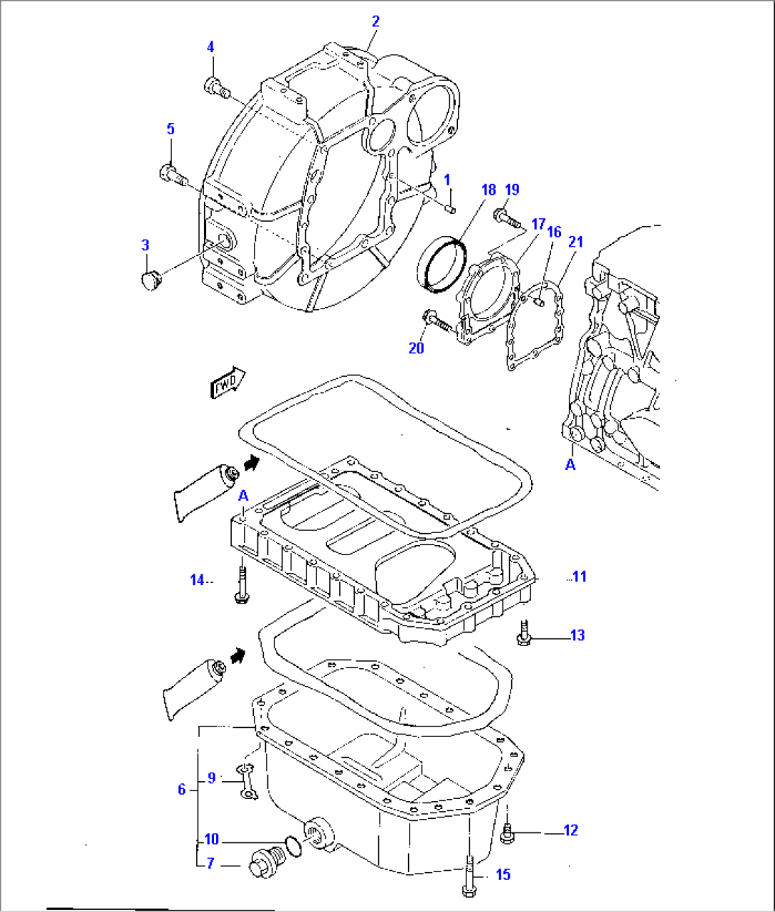 FLYWHEEL - LUBRICATING OIL SUMP